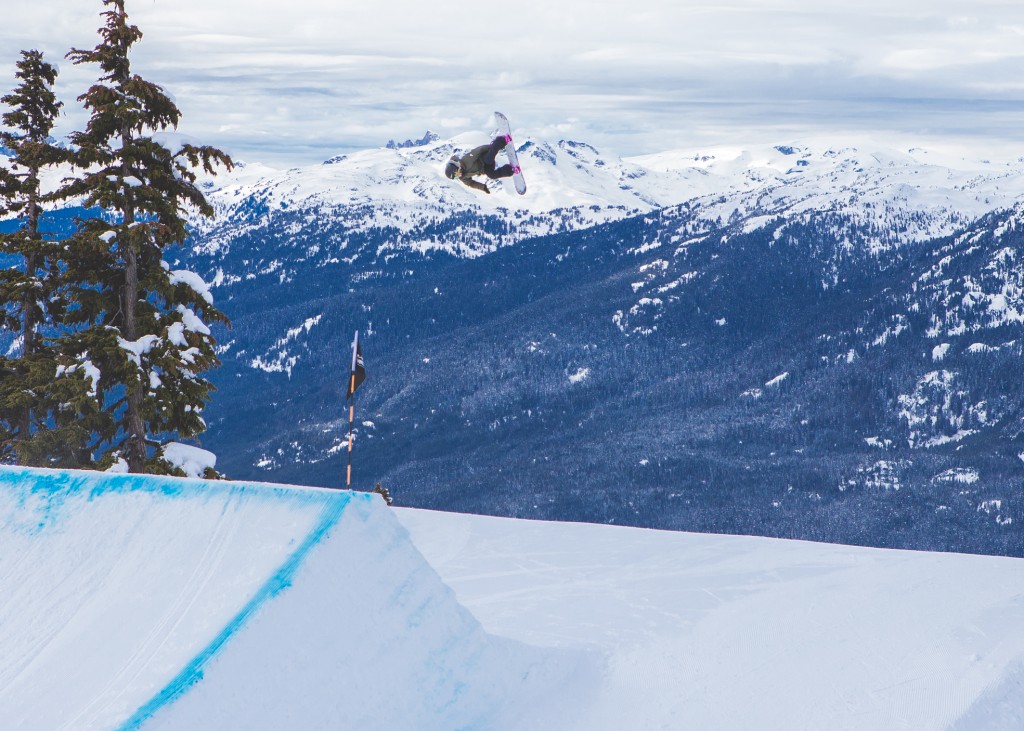 Anna with a peach of a Sw Back 5 in Whistler. Photo: Sani Alibabic