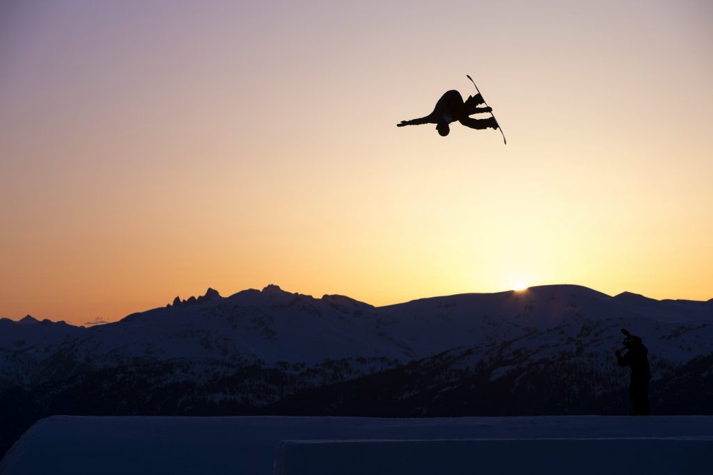 Mark boosting into the sunset. Photo: Red Bull